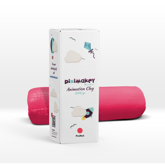Piximakey stop motion modeling wax in magenta "Pixi Magenta", 1 kg refillable roll