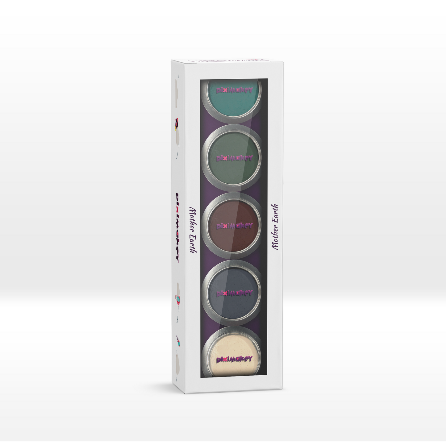 Piximakey stop motion model wax "Mother Earth", set with 5 tins of plasticine each 150 g