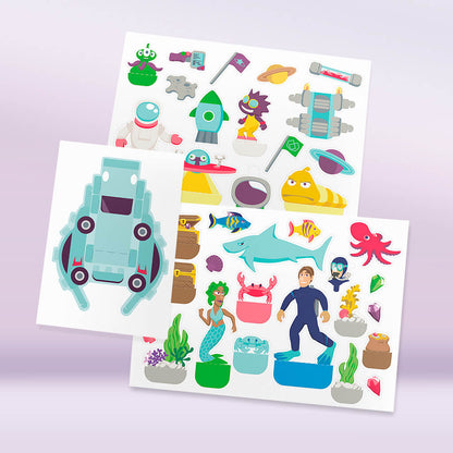 Piximakey Universe "Explorer" Double sided Standalone Scene With Cut-out figures